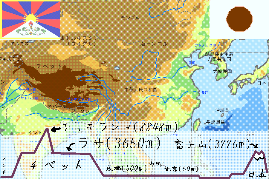 �`�x�b�g�̒n�}